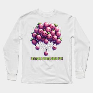 Bunch of Grapes Balloons Artwork Long Sleeve T-Shirt